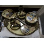 Vintage Regent of London dressing table set with Oriental decoration