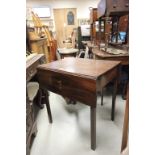19th century Mahogany Pembroke Table with Drawer raised on square legs