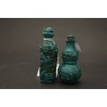 Two turquoise snuff bottles