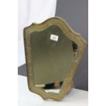 Arts and Crafts Brass Framed Mirror