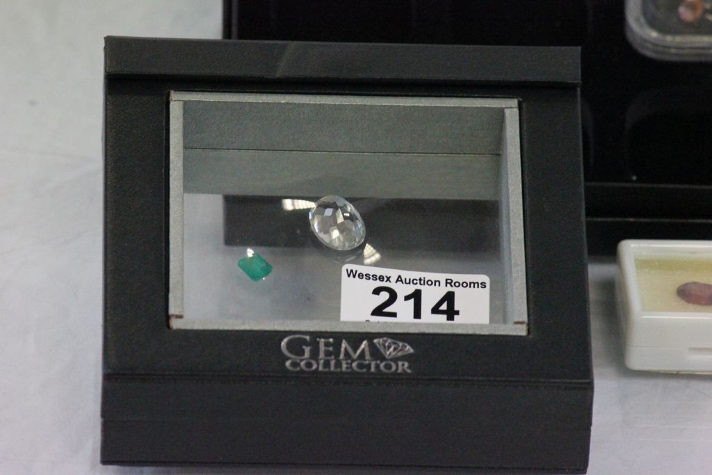 Small collection of Gem Collector cut & polished stones in cases - Image 2 of 5