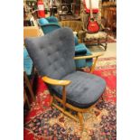Ercol Wingback Armchair with button back
