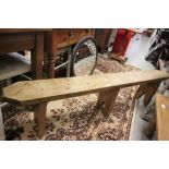 Substantial pine bench 67" in length