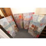 Large set of four Mixed media pictures by J Annear