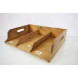 Pine office desk top filling tray