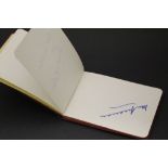 Cricket Autographs - Autograph book containing three clear autographs on single pages to include