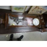 Wooden cased Vienna Regulator wall clock with glazed panels