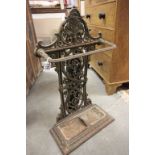An antique Falkirk cast iron umbrella / stick stand af.