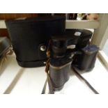 Two pairs of vintage Binoculars to include Ogee Dienstglas military type