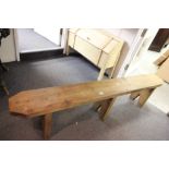 Substantial pine bench 67" in length