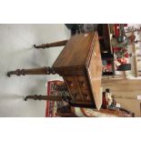 Early Victorian Mahogany Drop Flap Work Table with two drawers to end and two faux drawers to the