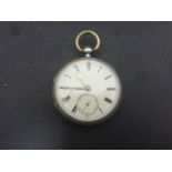 Hallmarked Silver Fusee pocket watch with Chester hallmarks