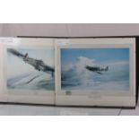 Two Robert Taylor Military Airplane Prints, ' Battle of Britain VC ' signed by Eric C Keighley and '