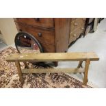 Vintage pine pig bench