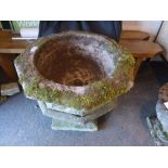 Large Gothic stone Planter on stand
