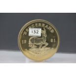 Replica Display / Paperweight Krugerrand made by Sandhill ( Bullion ) Ltd