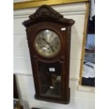 Wooden cased wall clock with Westminster chimes