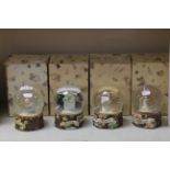 Set of four boxed Enesco Brambly Hedge Snow Globes, Spring, Summer, Autumn, Winter