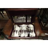 Canteen of A1 Silver Plate Cutlery, Kings Pattern, 8 place setting