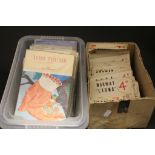 Box of vintage Stamps & a collection of Children's stories colour slides