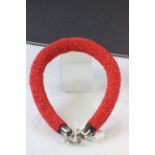 Coral choker style necklace