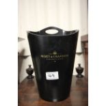 Black ' Moet & Chandon Champagne ' Ice Bucket