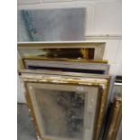 Large amount of framed & glazed pictures to include Oil paintings