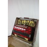 A cased Baile accordion for repair.