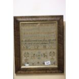 Maple framed 19th Century Sampler dated 1811