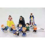 Set of 1980's Wade Snow White & Seven Dwarfs to include Witch & Prince Charming