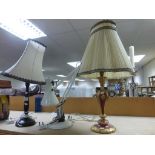 Three vintage Lamps to include an Angle poise type