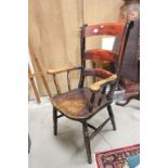 Elm Windsor elbow chair 19th Century