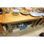 Pine farmhouse kitchen table