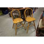 Pair of childs beach wood chairs