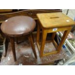 Two vintage office style stools