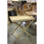 Pale Oak Butlers Tray on Folding Stand stamped Highgrove