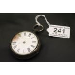 Georgian pair cased hallmarked Silver Fusee pocket watch