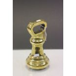 14lb Brass bell weight marked "H Pooley & Son Ltd"