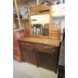 Victorian Carved Walnut Mirrored Back Sideboard