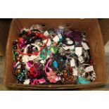 Large box of costume and fashion jewellery