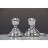 Pair of fully hallmarked silver candlesticks