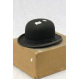 Boxed vintage Bowler hat, size 7 1/8