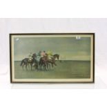 Framed & glazed 1950's horse racing print