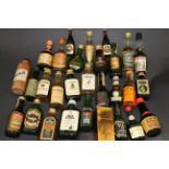 Mixed box of approximately 29 Alcoholic miniatures to include Whisky