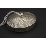 Silver trinket box stamped 800