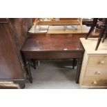 19th century Mahogany Fold-Over Tea Table raised on turned supports