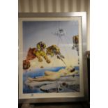Homage to Salvador Dali framed studio print "The Dream Caused by the Flight of a Bee"