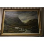 N. Henley, Oil on board Scottish landscape .
