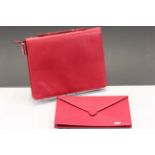 Aspinal of London Red Leather document case and similar