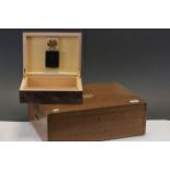 Large Walker & Hall Oak Cutlery Box and a Cigar Box